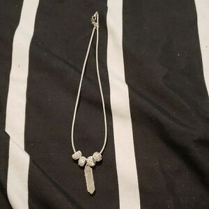 Elegant Silver Necklace with Crystal Pendant